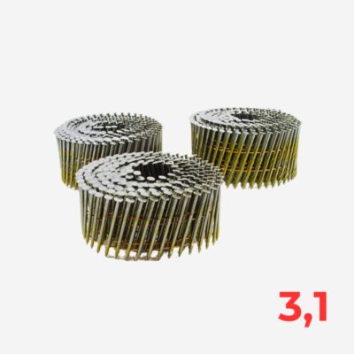 Clavos en Bobina 3,1" Roscado (Caja 4.500 unid)