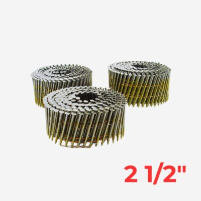 Clavos en Bobina 2 1/2" Roscado (Caja 9.000 unid)