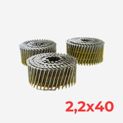 Clavos en Bobina 2,2" Roscado (Caja 12.000 unid)<span> - </span>40mm